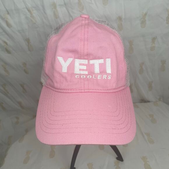 YETI Coolers pink baseball trucker cap adjustable women's - Picture 1 of 4
